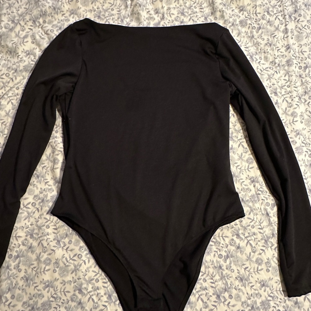 H&M Black Boatneck Body Suit